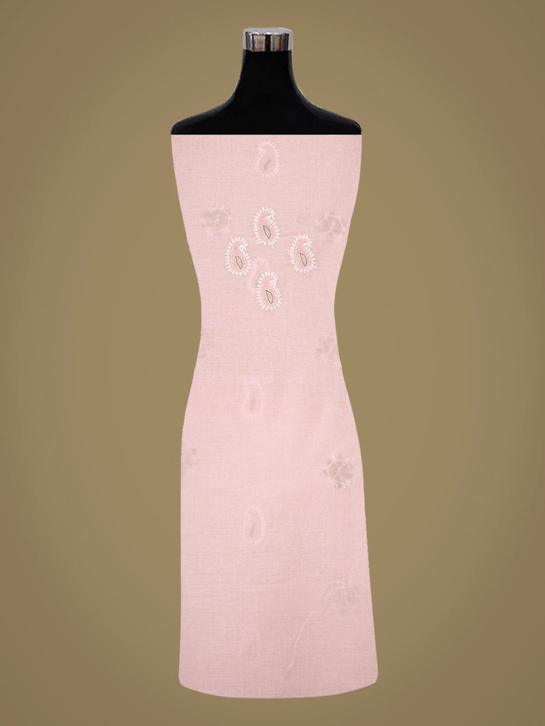 Ada Hand Embroidered Pink Cotton Lucknowi Chikankari Unstitched Suit Piece 01A818830