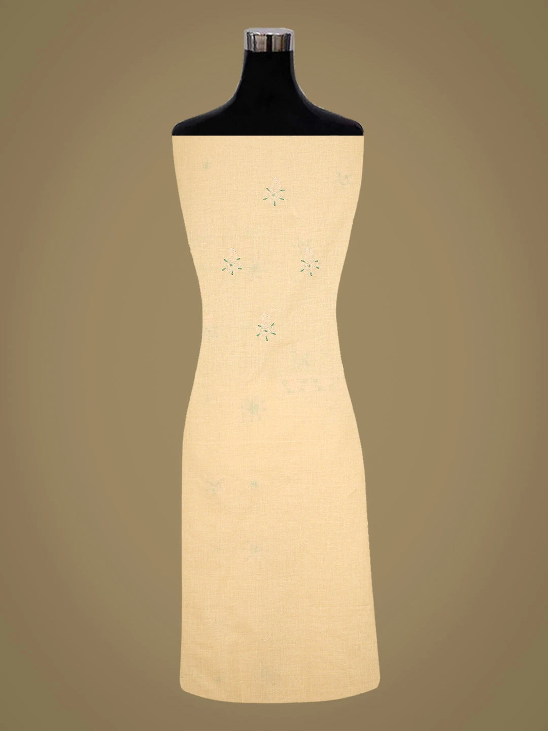 Ada Hand Embroidered Fawn Cotton Lucknowi Chikankari Unstitched Suit Piece 08A500508