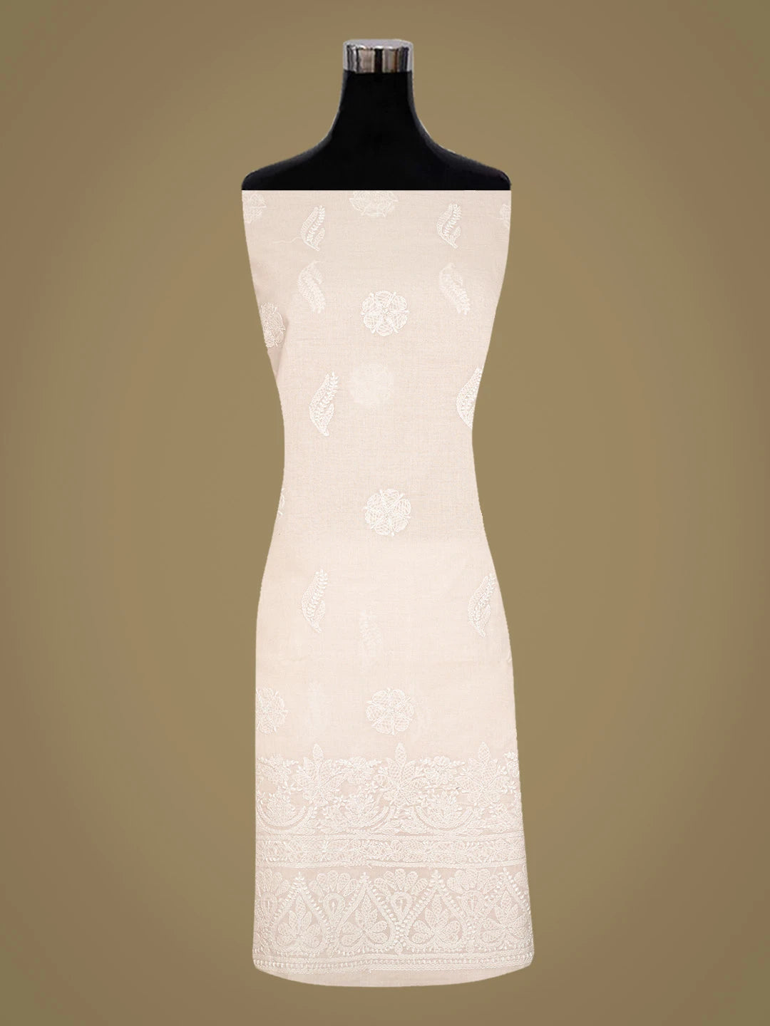 Ada Hand Embroidered Light Pink Cotton Lucknowi Chikankari Unstitched Suit Piece 01A819043