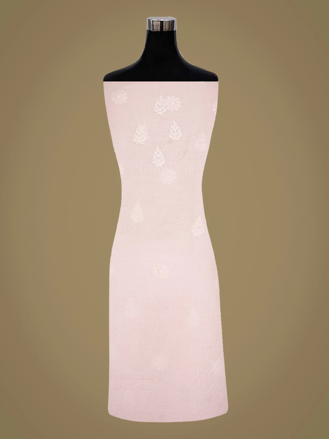 Ada Hand Embroidered Pink Cotton Lucknowi Chikankari Unstitched Suit Piece 01A819042