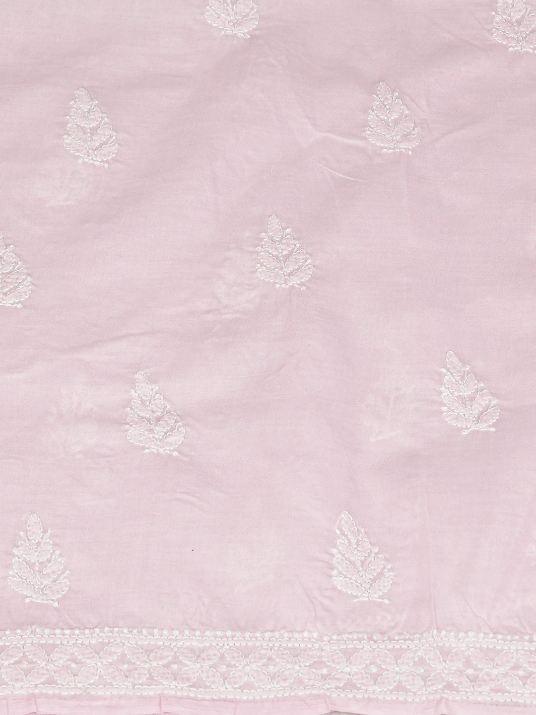 Ada Hand Embroidered Pink Cotton Lucknowi Chikankari Unstitched Suit Piece 01A819042