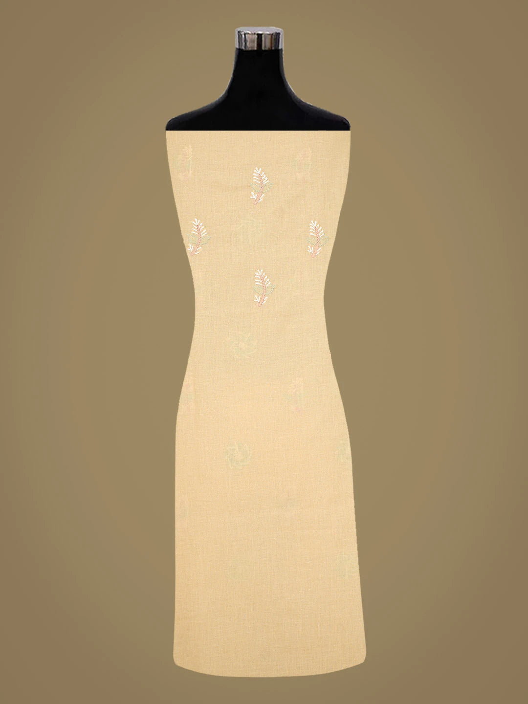 Ada Hand Embroidered Light Peach Cotton Lucknowi Chikankari Unstitched Suit Piece 08A500543