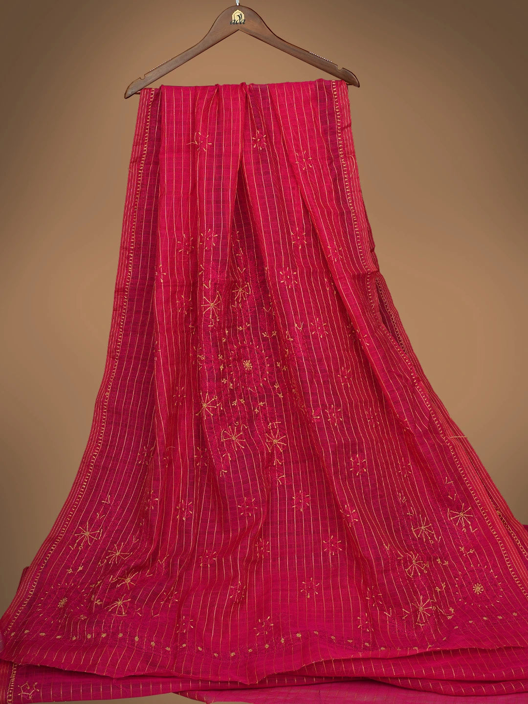 Ada Hand Embroidered Magenta Super Net Lucknowi Chikankari Saree and Blouse 01A814537