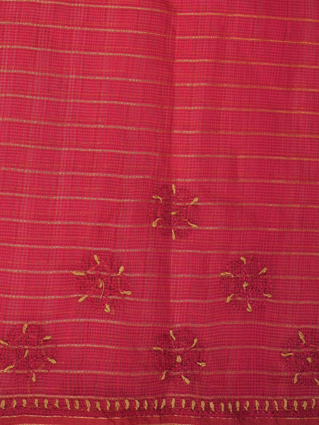 Ada Hand Embroidered Magenta Super Net Lucknowi Chikankari Saree and Blouse 01A814537