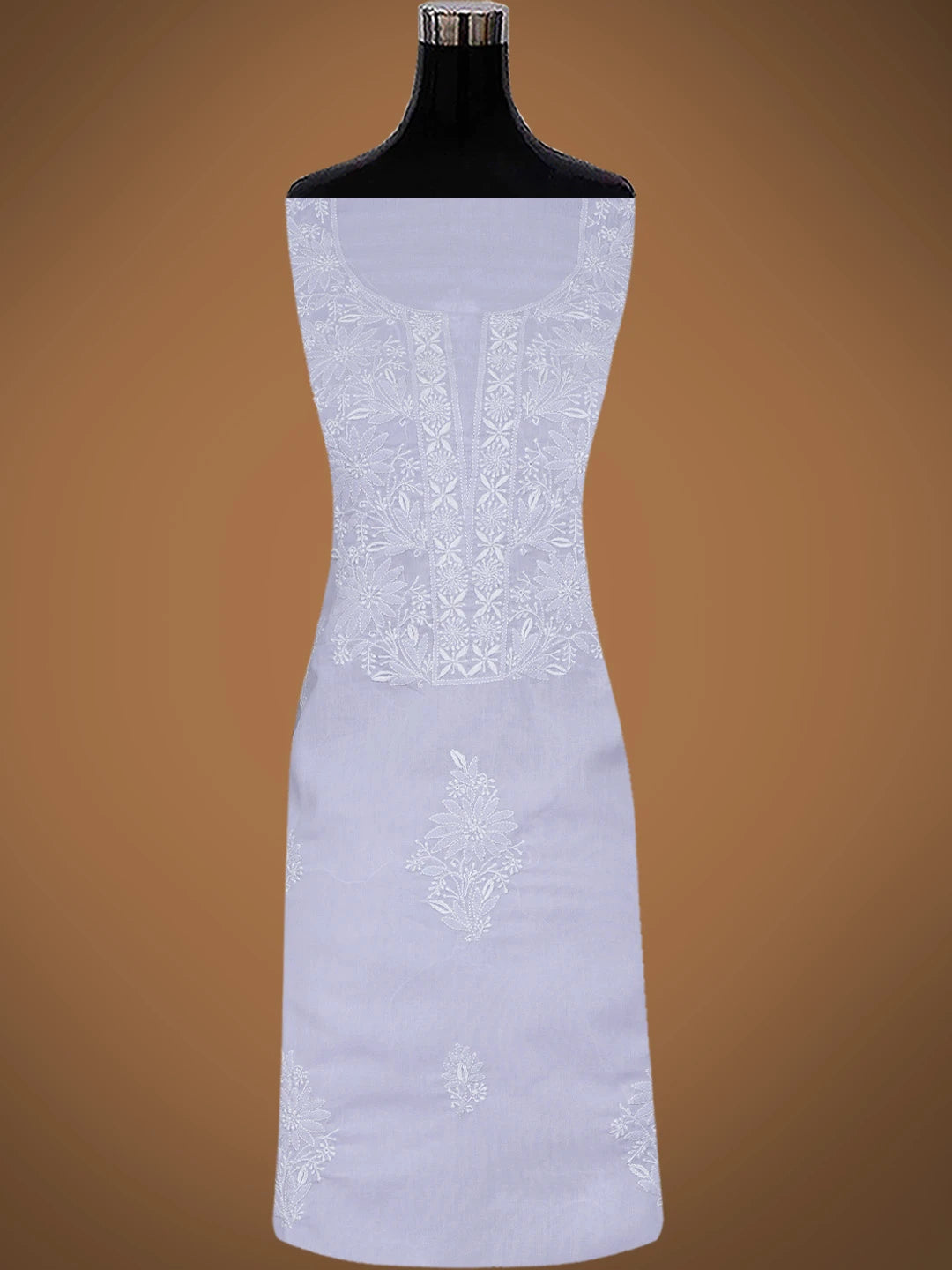 Ada Hand Embroidered Mauve Cotton Lucknowi Chikankari Unstitched Suit Piece 01A773530