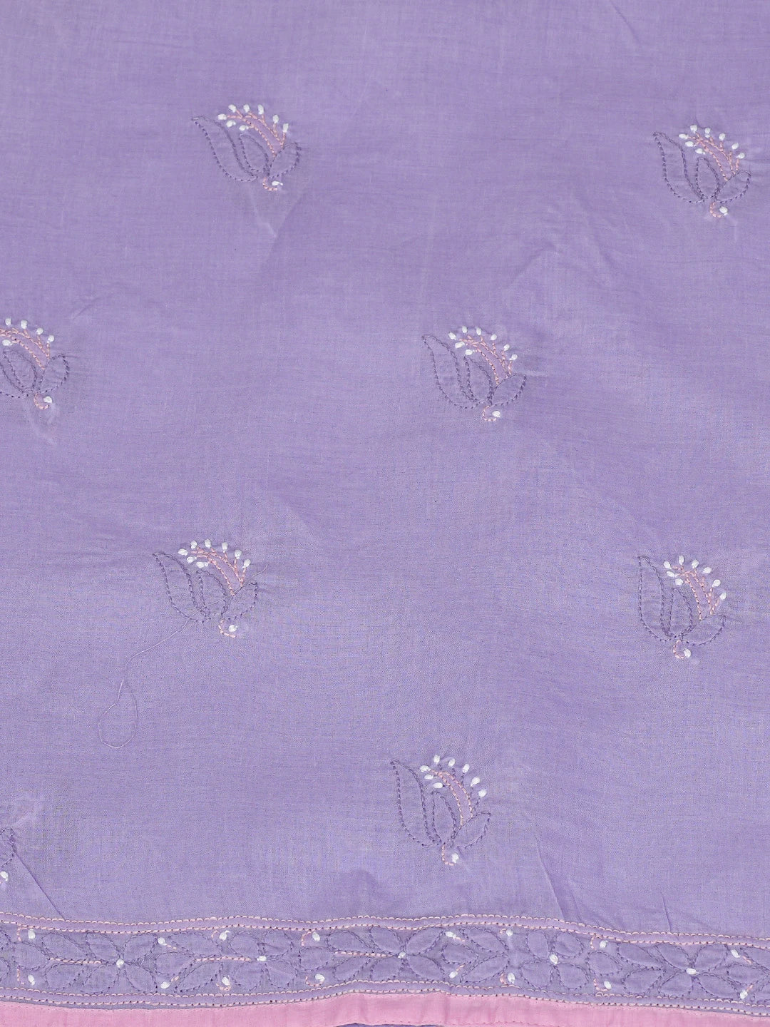Ada Hand Embroidered Mauve And Pink Cotton Lucknowi Chikankari Unstitched Suit Piece 01A818841