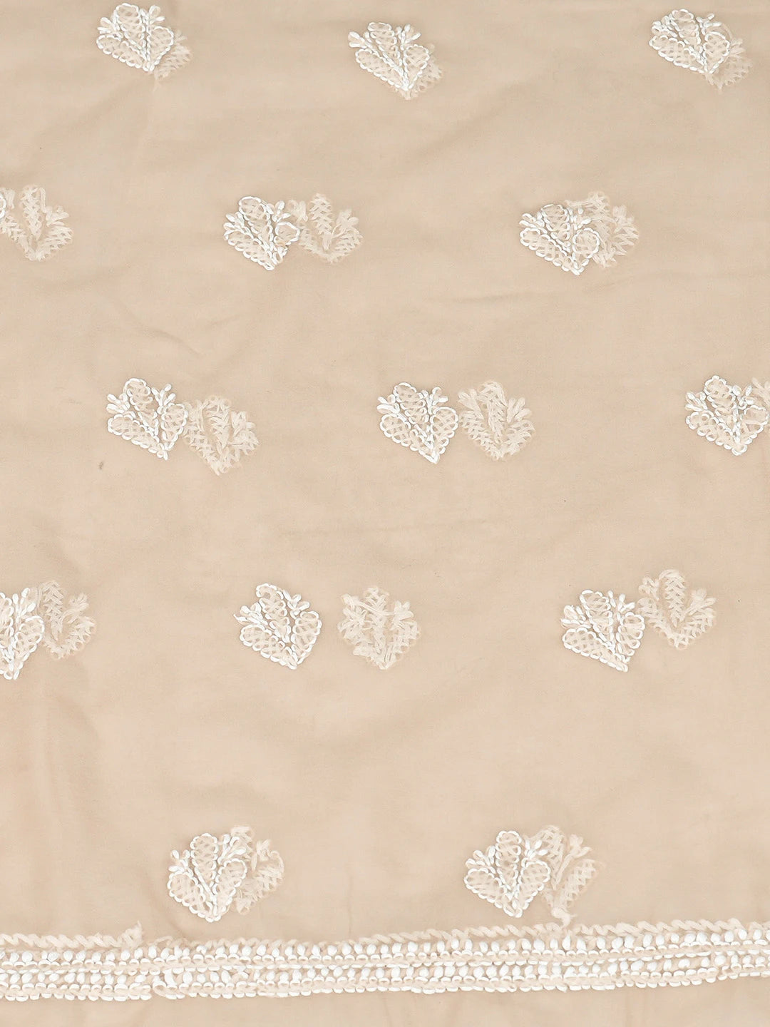Ada Hand Embroidered Fawn Georgette Lucknowi Chikankari Unstitched Suit Piece 01A823759