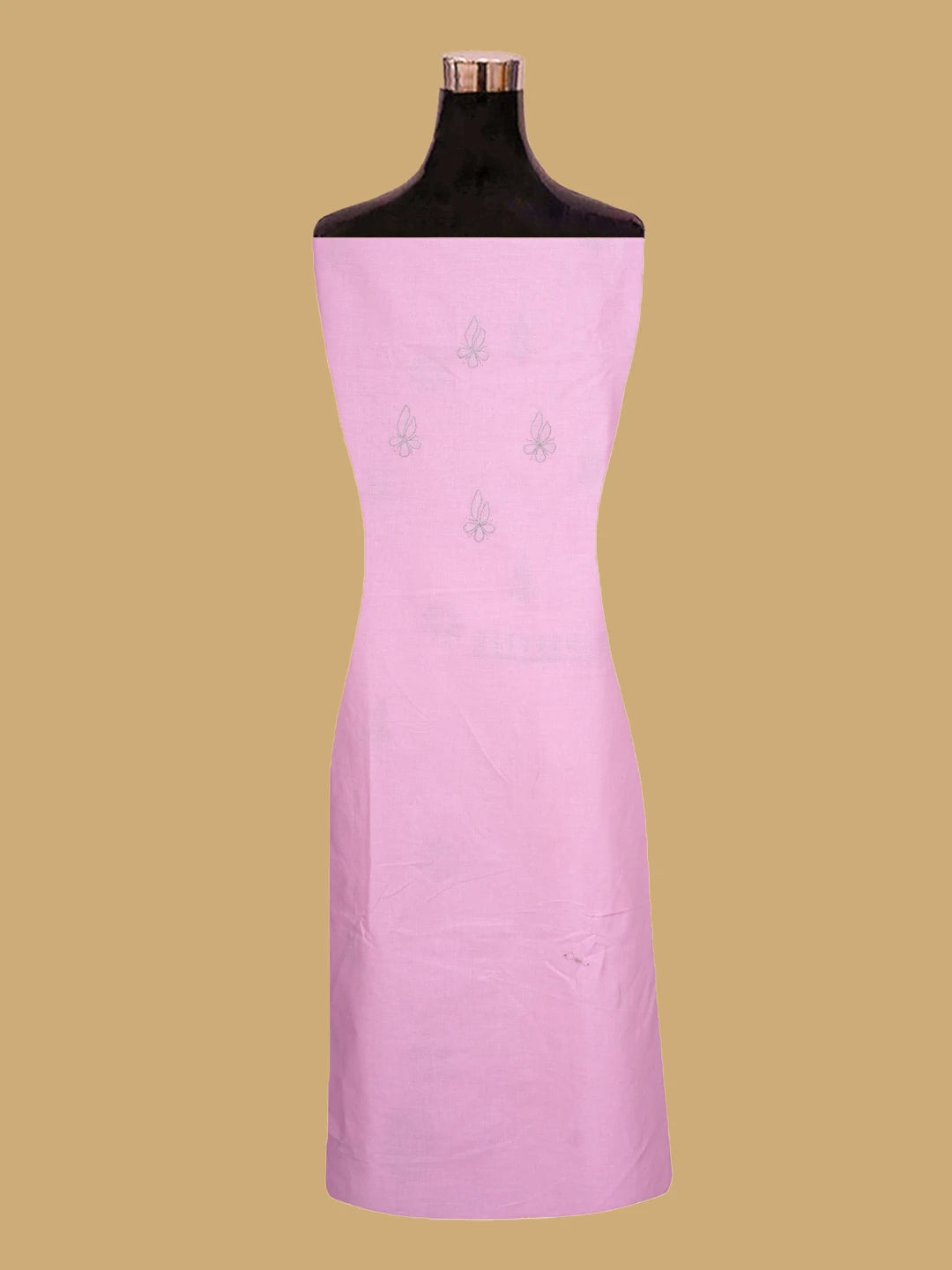 Ada Hand Embroidered Pink Cotton Lucknowi Chikankari Unstitched Suit Piece 01A818715