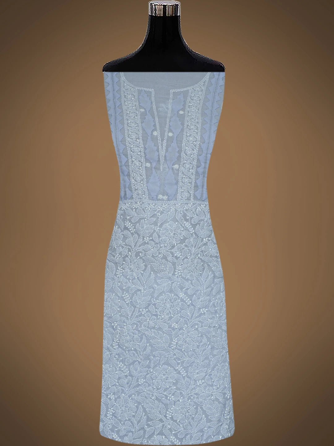 Ada Hand Embroidered Mauve Cotton Lucknowi Chikankari Unstitched Kurta Piece 01A772792