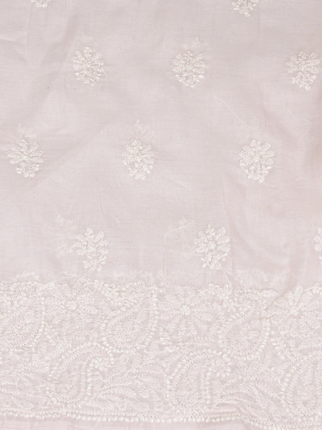 Ada Hand Embroidered Pink Cotton Lucknowi Chikankari Unstitched Suit Piece 01A826095
