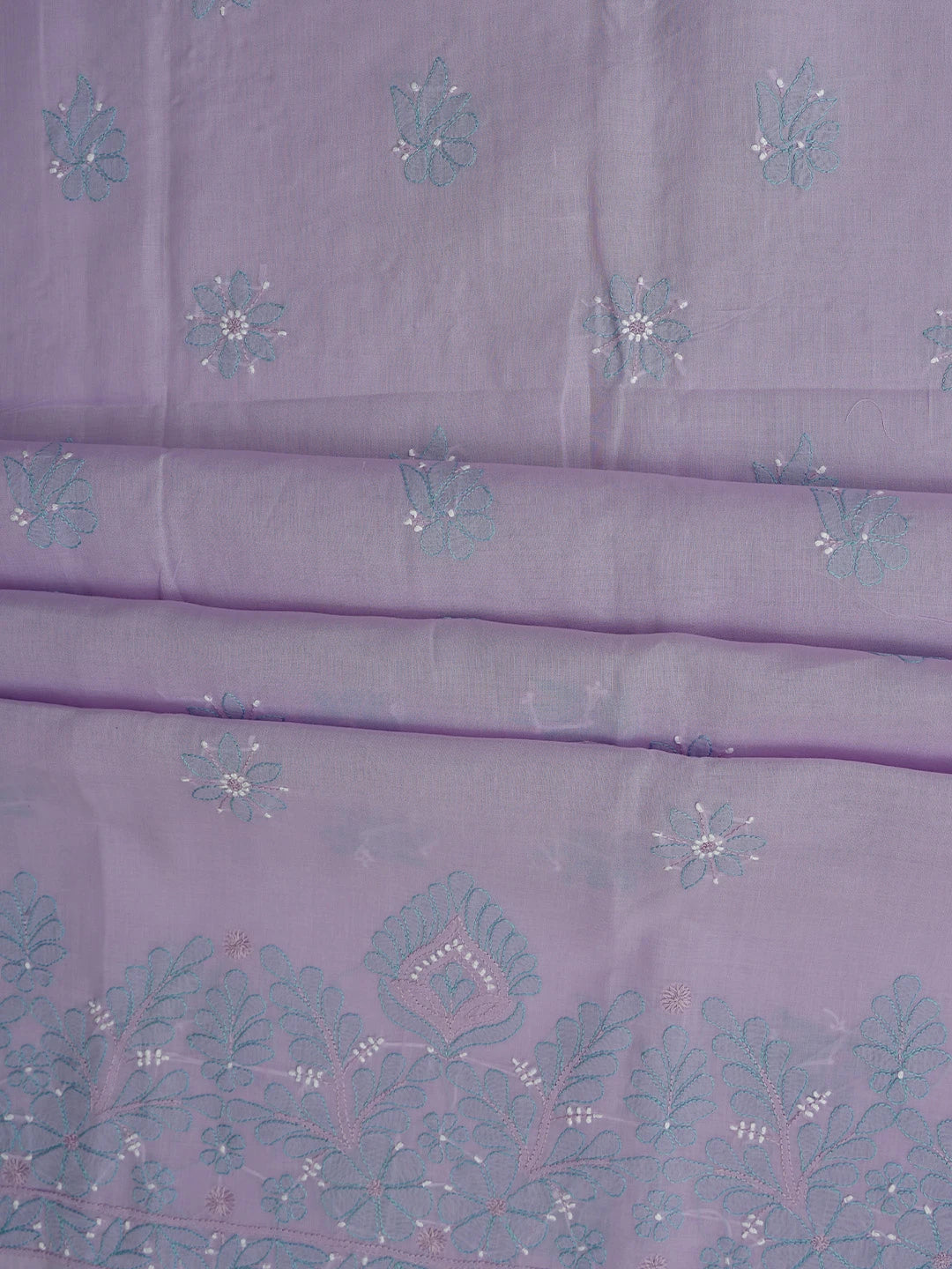 Ada Hand Embroidered Mauve Cotton Lucknowi Chikankari Unstitched Suit Piece 01A818728
