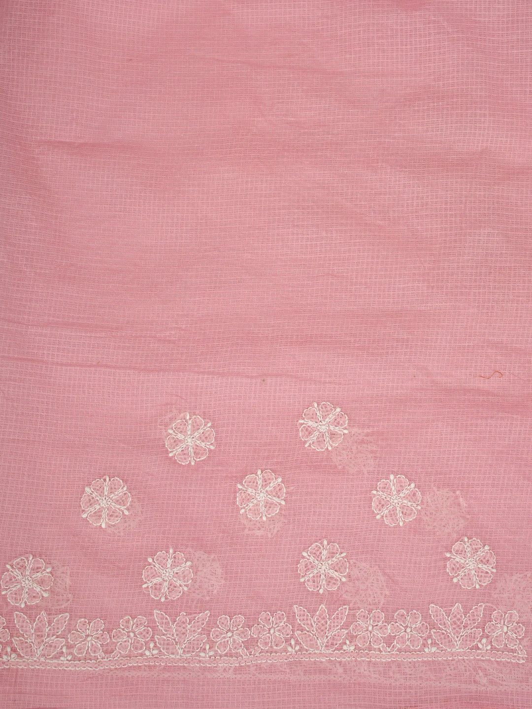 Ada Hand Embroidered Pink Kota Lucknowi Chikankari Saree and Blouse 01A795263