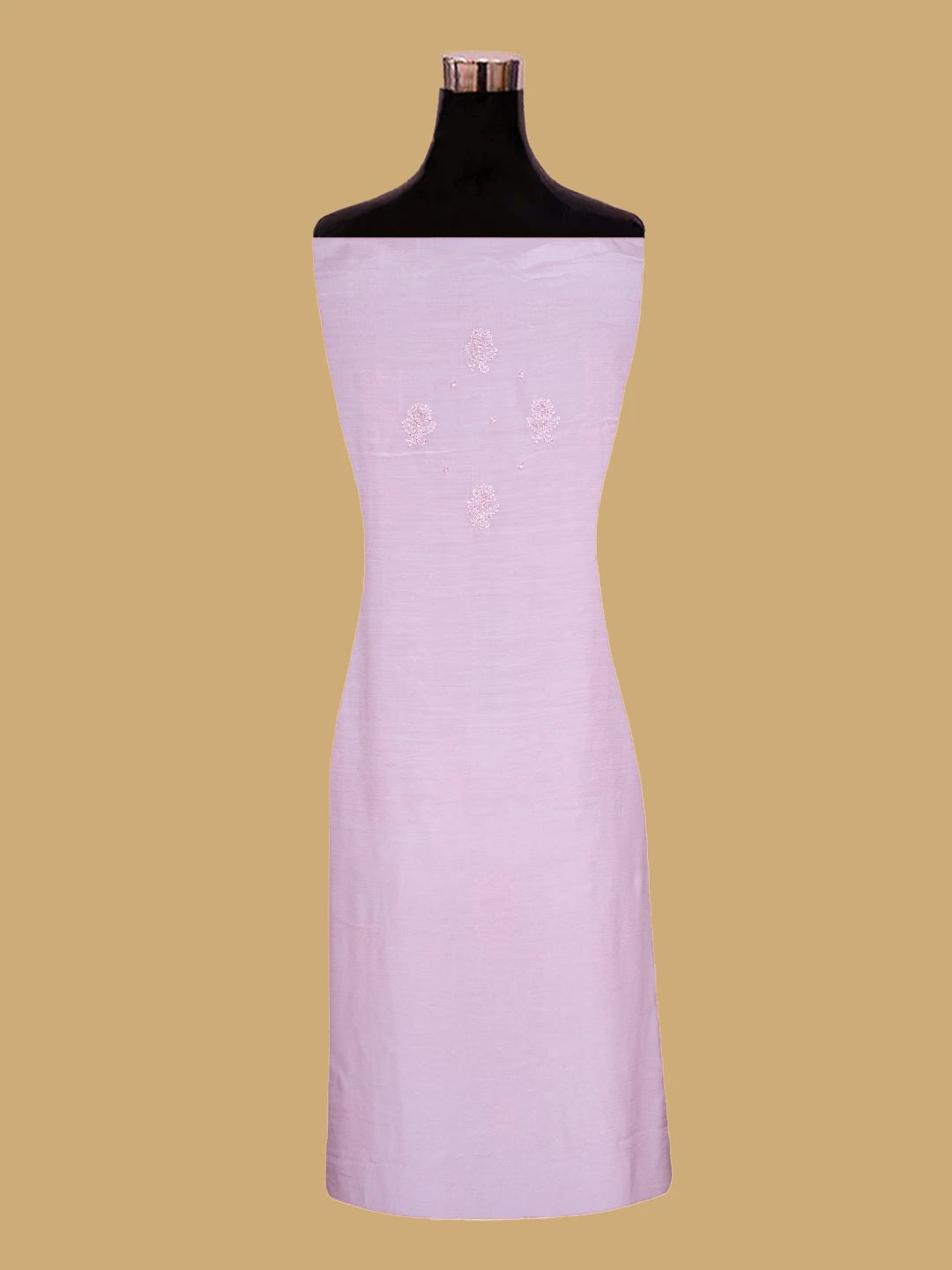 Ada Hand Embroidered Pink Muslin Lucknowi Chikankari Unstitched Suit Piece With Cutdana Work 01A814842
