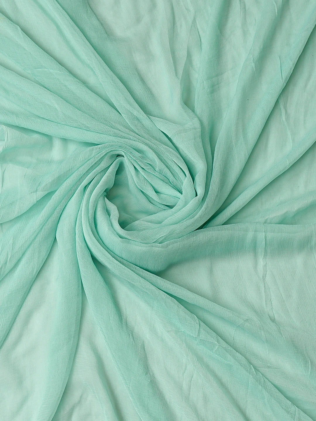 Ada Hand Embroidered Pastel Sea Green Cotton Lucknowi Chikankari Unstitched Suit Piece 01A782875