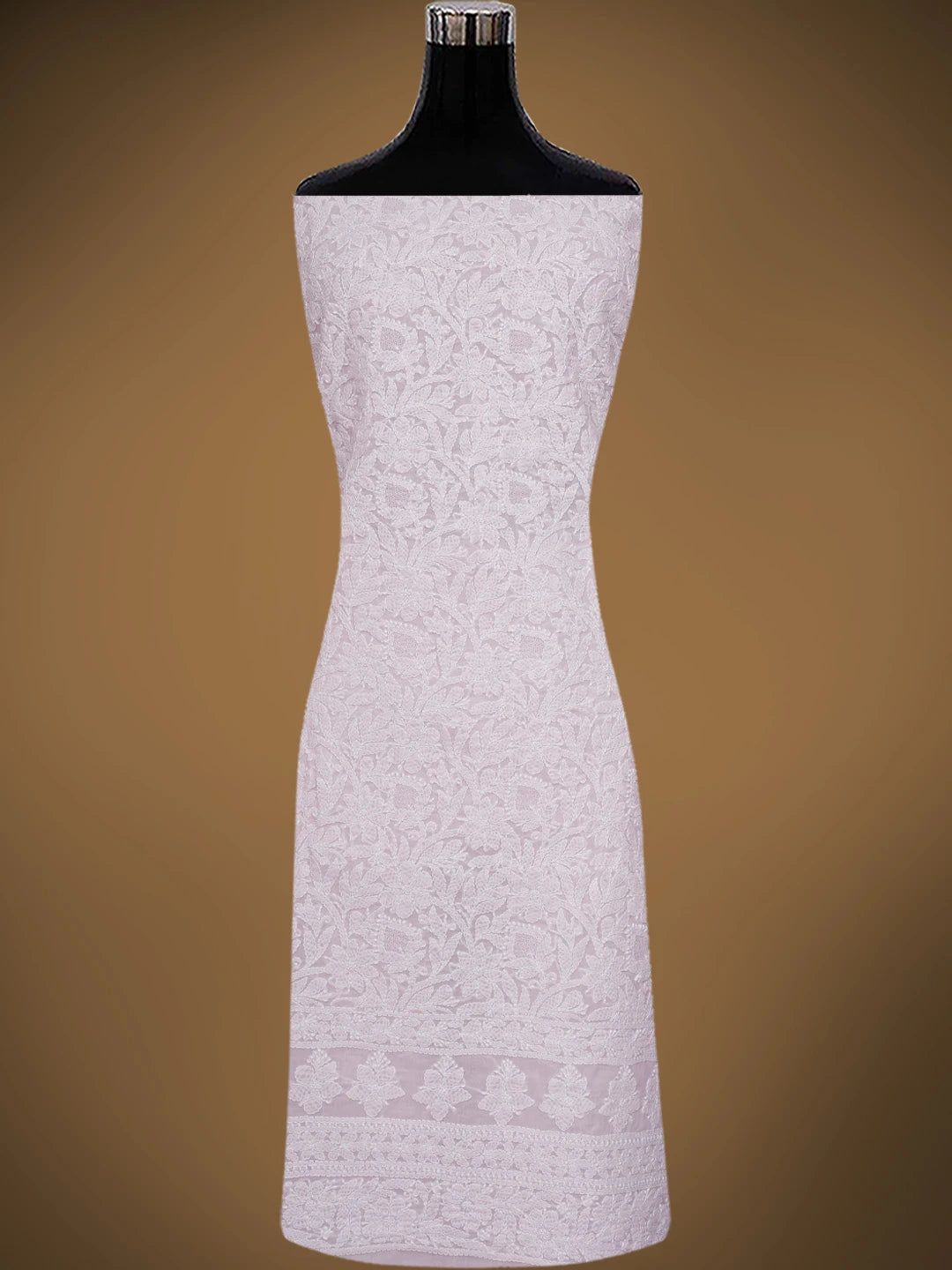 Ada Hand Embroidered Pink Cotton Lucknowi Chikankari Unstitched Kurta Piece 01A829662