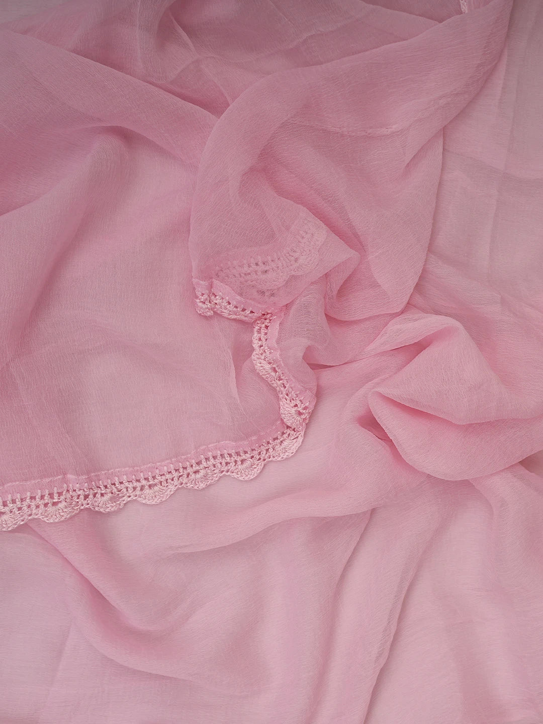 Ada Hand Embroidered Pink Cotton Lucknowi Chikankari Unstitched Suit Piece 01A829727