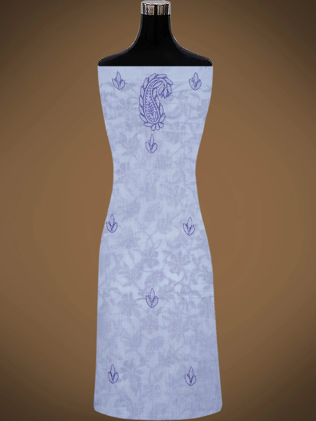 Ada Hand Embroidered Mauve Cotton Lucknowi Chikankari Unstitched Suit Piece 01A829718