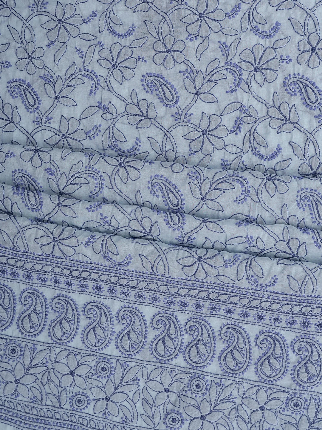 Ada Hand Embroidered Mauve Cotton Lucknowi Chikankari Unstitched Suit Piece 01A829718