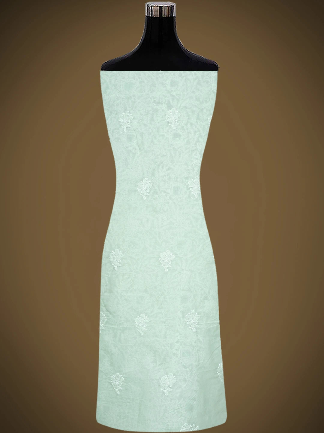 Ada Hand Embroidered Light Green Cotton Lucknowi Chikankari Unstitched Kurta Piece 01A829656