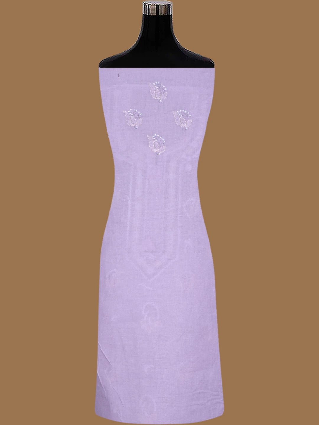 Ada Hand Embroidered Mauve Cotton Lucknowi Chikankari Unstitched Suit Piece 01A818843