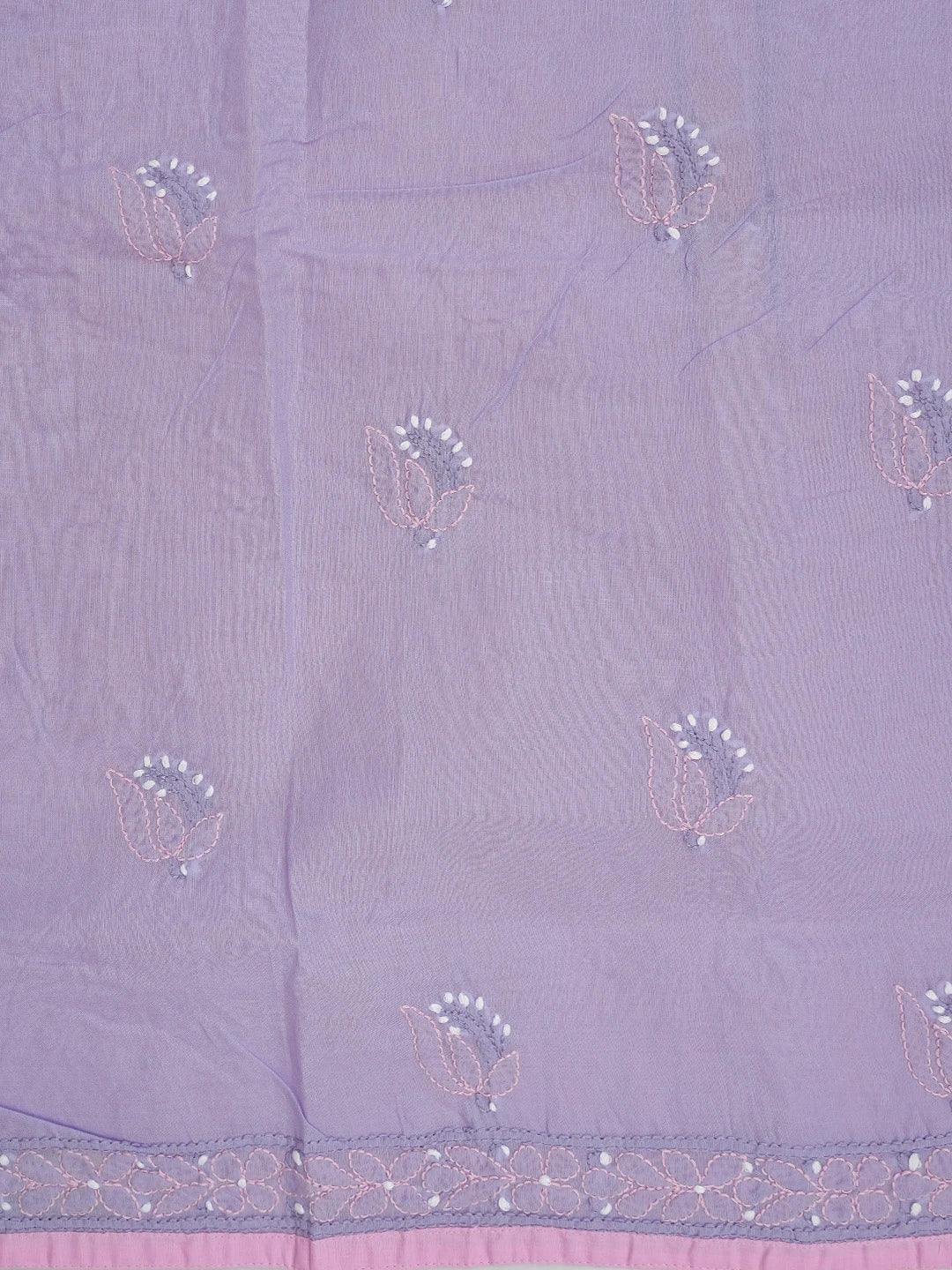 Ada Hand Embroidered Mauve Cotton Lucknowi Chikankari Unstitched Suit Piece 01A818843