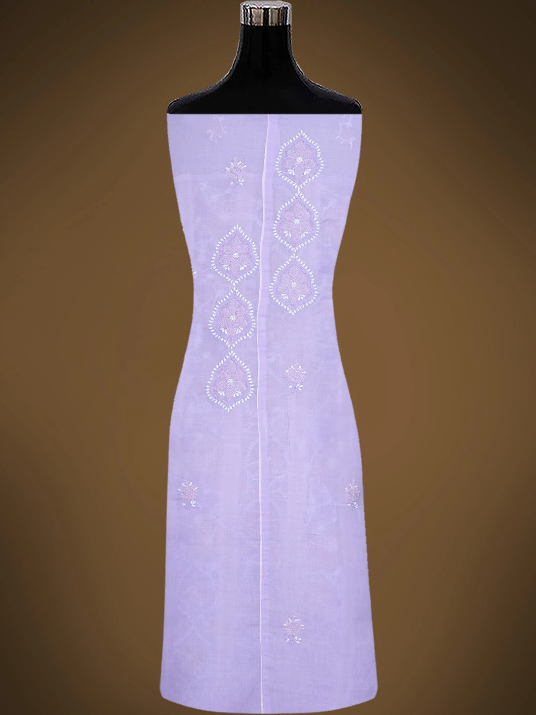 Ada Hand Embroidered Mauve Cotton Lucknowi Chikankari Unstitched Suit Piece 01A821855