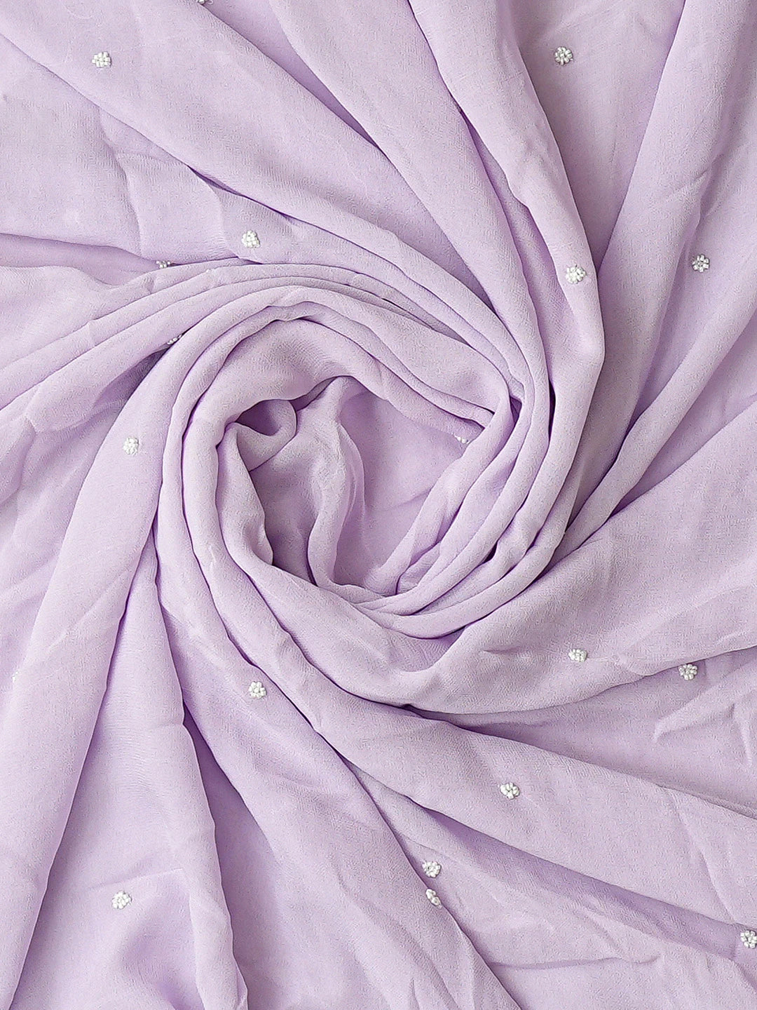 Ada Hand Embroidered Lavender Viscose Georgette Lucknowi Chikankari Unstitched Kurta Dupatta Set With Cutdana Work 01A804399
