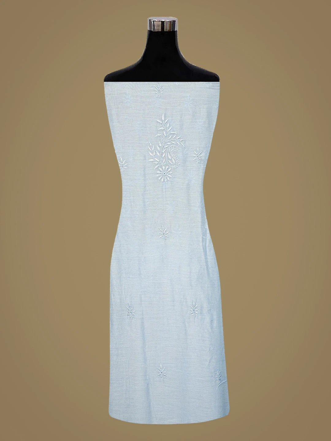 Ada Hand Embroidered Blue Muslin Lucknowi Chikankari Unstitched Kurta Piece 01A811311