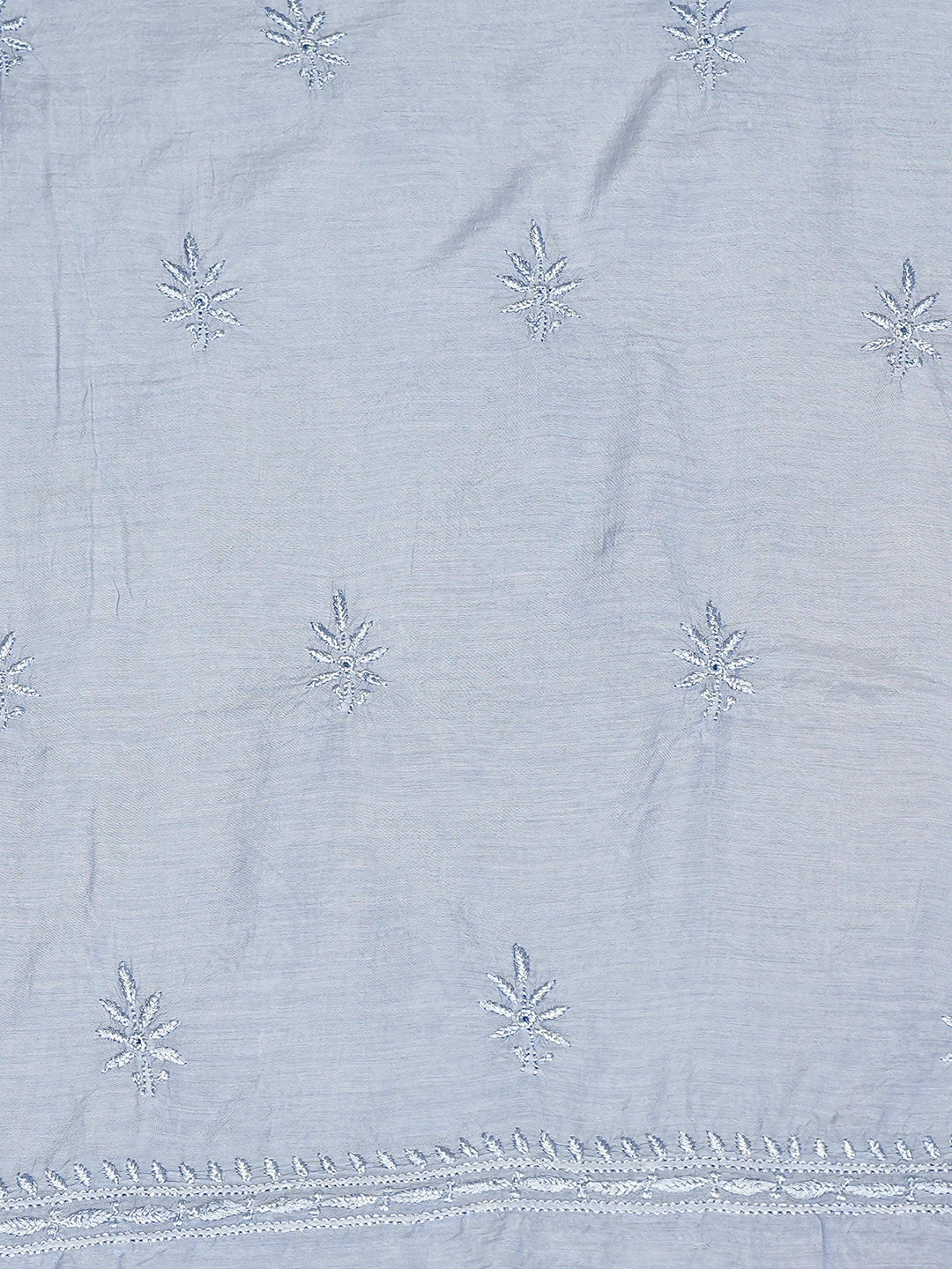 Ada Hand Embroidered Blue Muslin Lucknowi Chikankari Unstitched Kurta Piece 01A811311