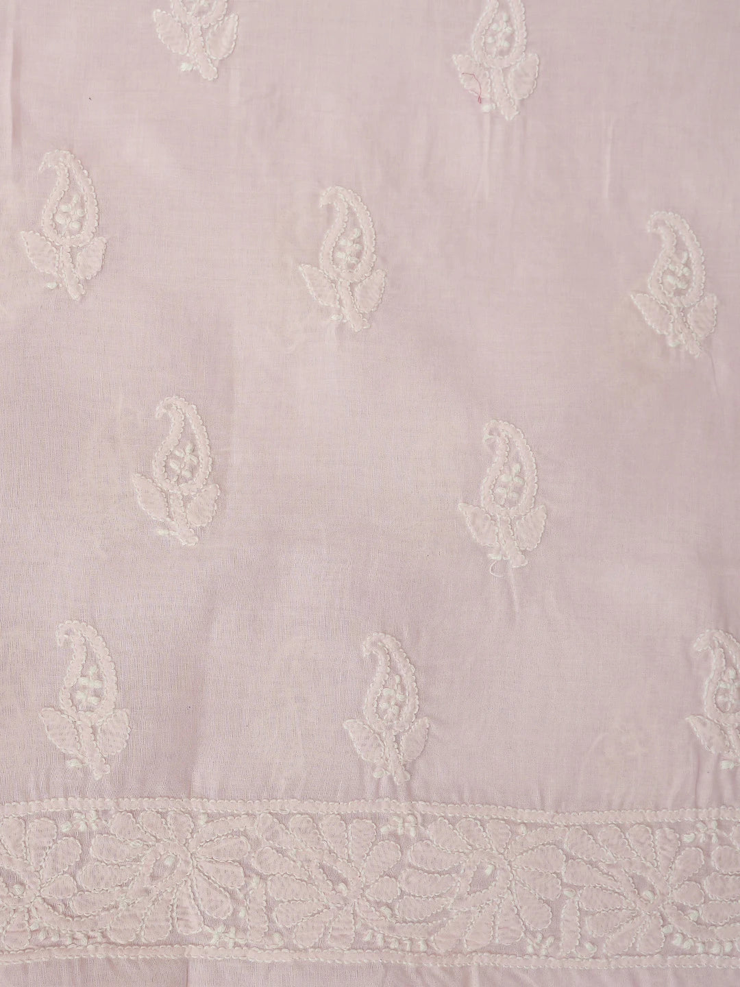 Ada Hand Embroidered Pink Cotton Lucknowi Chikankari Unstitched Suit Piece 01A764942