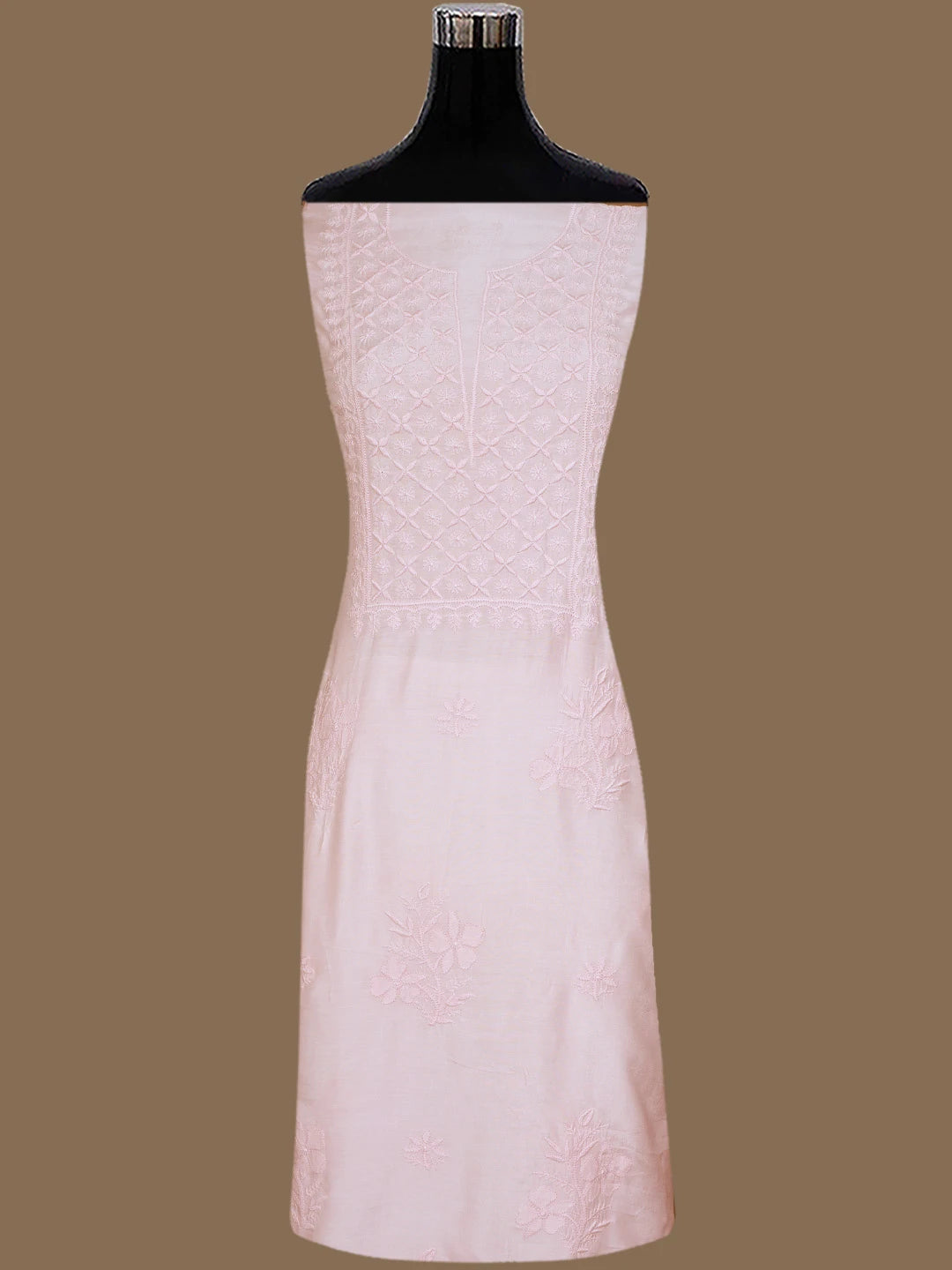 Ada Hand Embroidered Pink Muslin Lucknowi Chikankari Unstitched Suit Piece 01A795823