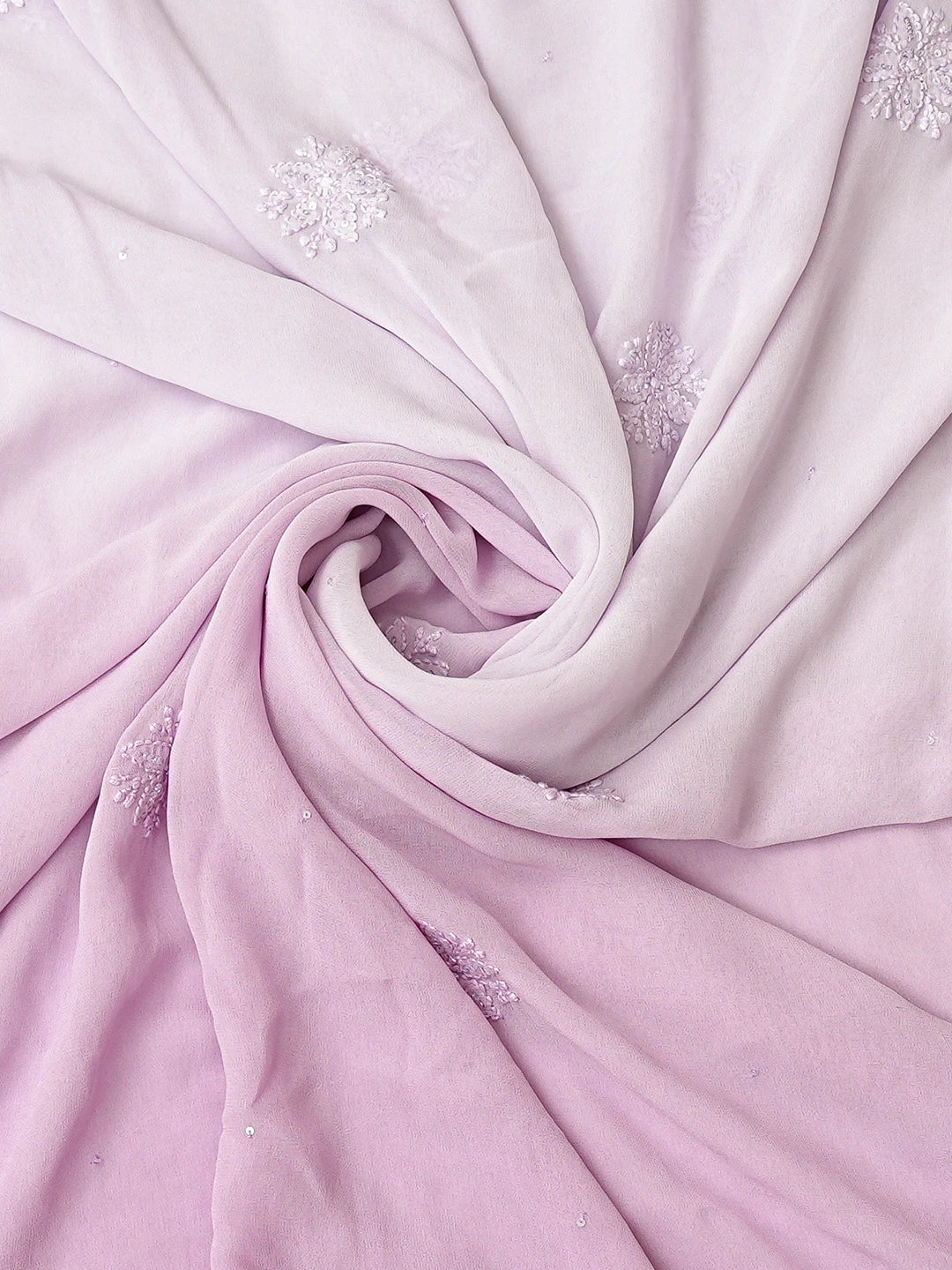 Ada Hand Embroidered Mauve Viscose Georgette Lucknowi Chikankari Unstitched Kurta Dupatta Set With Sequinned Work 01A801860