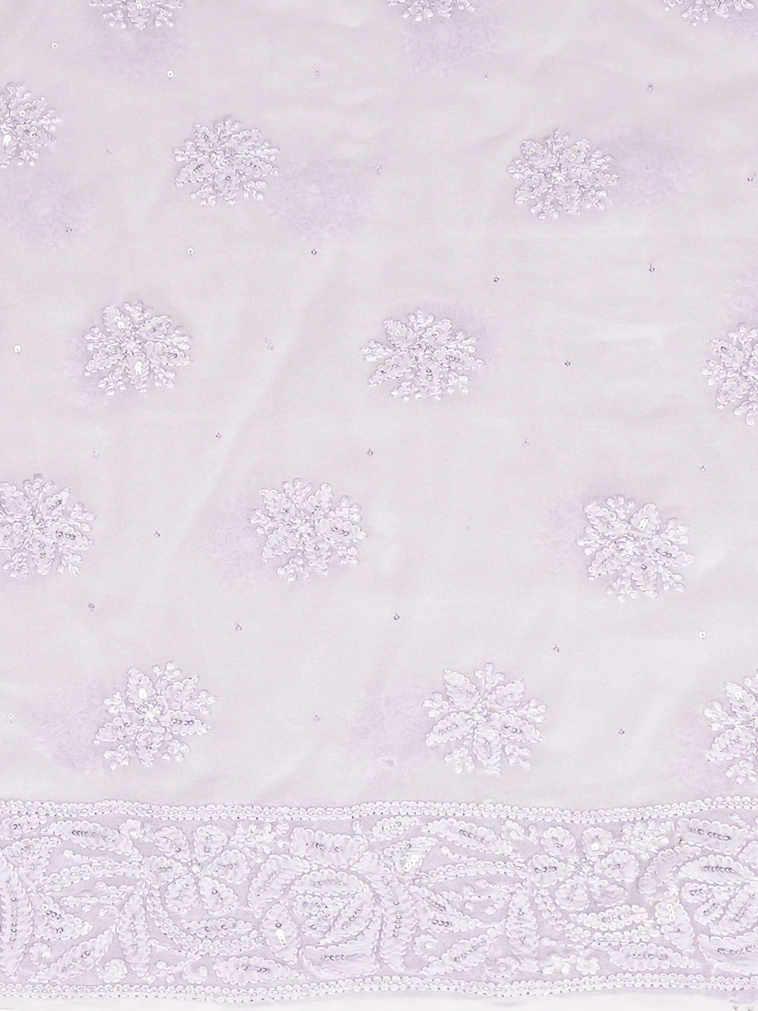 Ada Hand Embroidered Mauve Viscose Georgette Lucknowi Chikankari Unstitched Kurta Dupatta Set With Sequinned Work 01A801860
