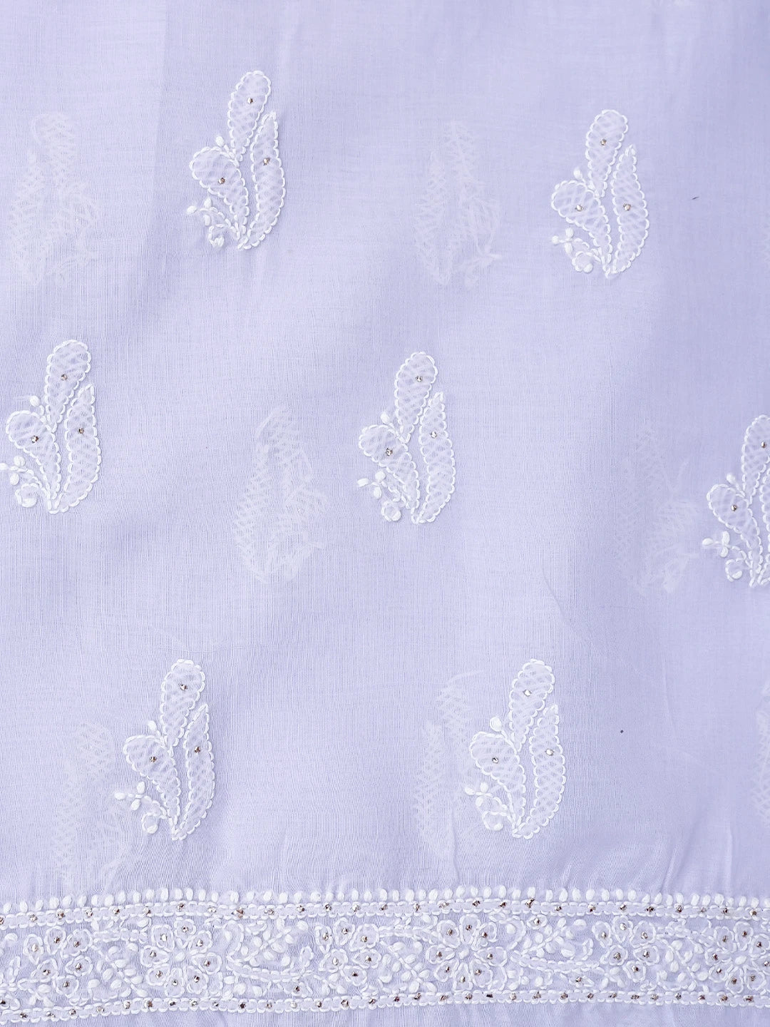 Ada Hand Embroidered Mauve Cotton Lucknowi Chikankari Unstitched Suit Piece With Muqaish Work 01A767595