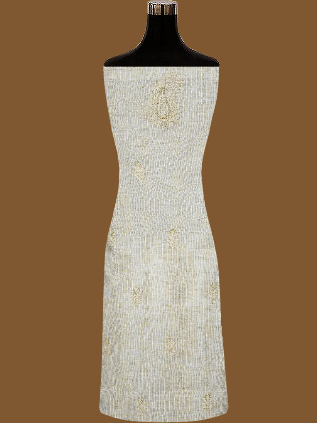 Ada Hand Embroidered Fawn Kota Lucknowi Chikankari Unstitched Suit Piece 01A831728