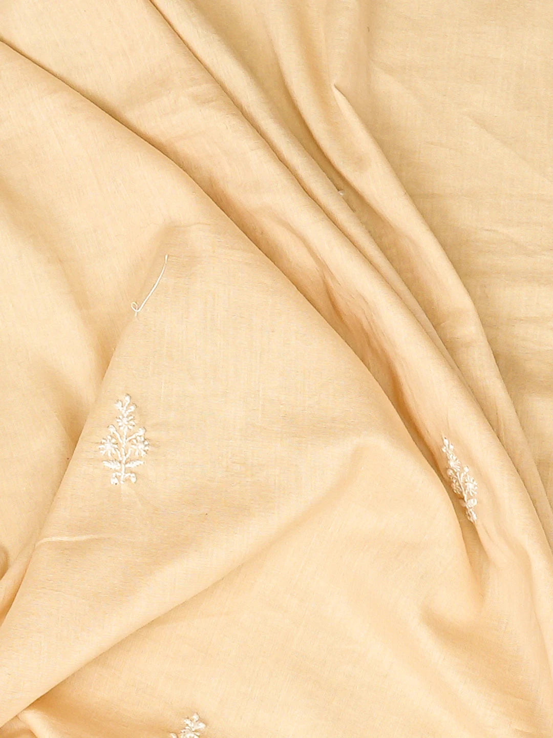 Ada Hand Embroidered Fawn Cotton Lucknowi Chikankari Unstitched Men's Kurta Piece 01A659098