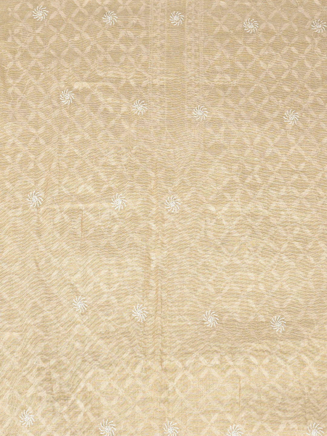 Ada Hand Embroidered Fawn Tissue Lucknowi Chikankari Unstitched Men's Kurta Piece 01A819434