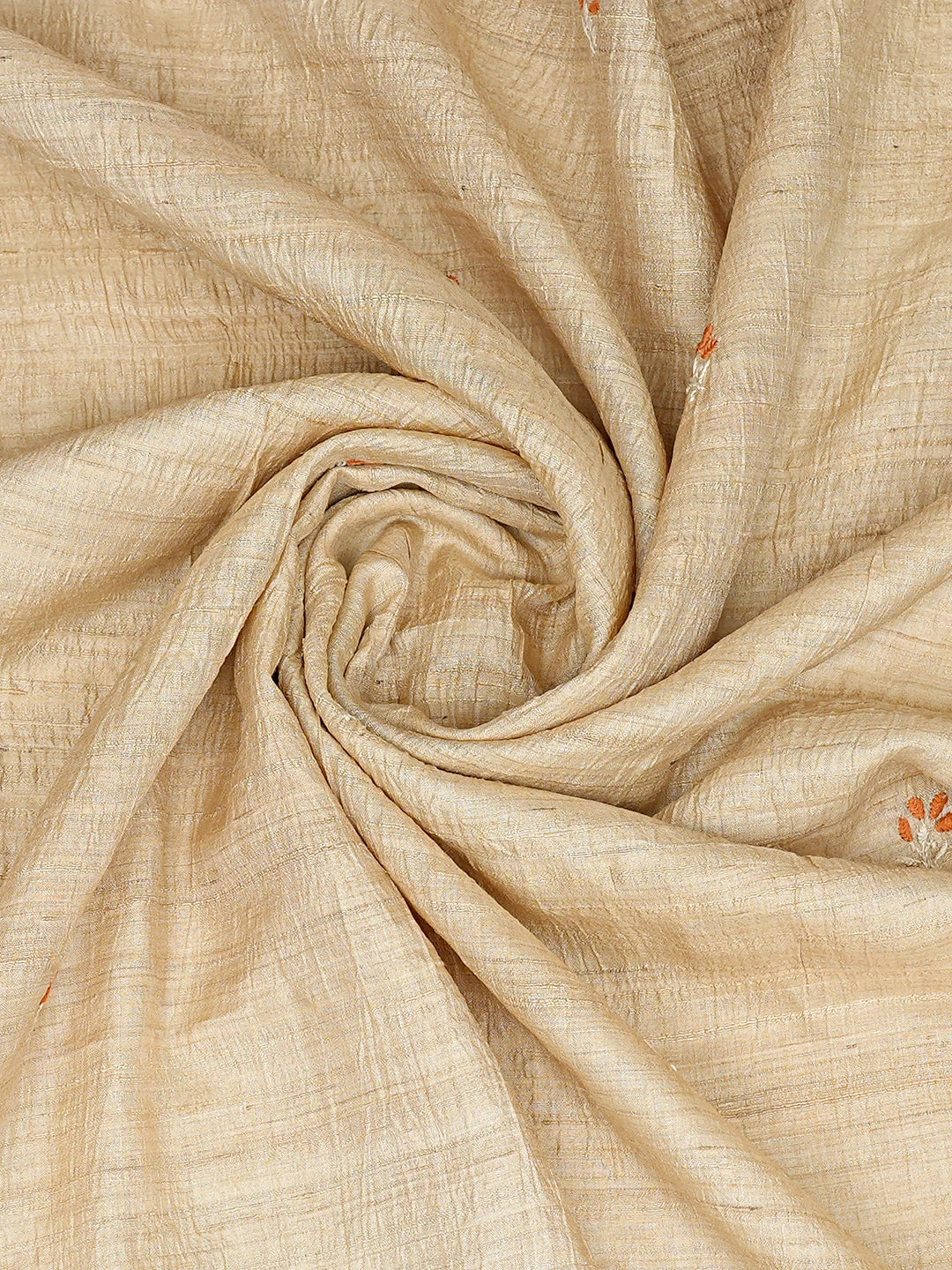 Ada Hand Embroidered Fawn Silk Lucknowi Chikankari Dupatta 01A292065