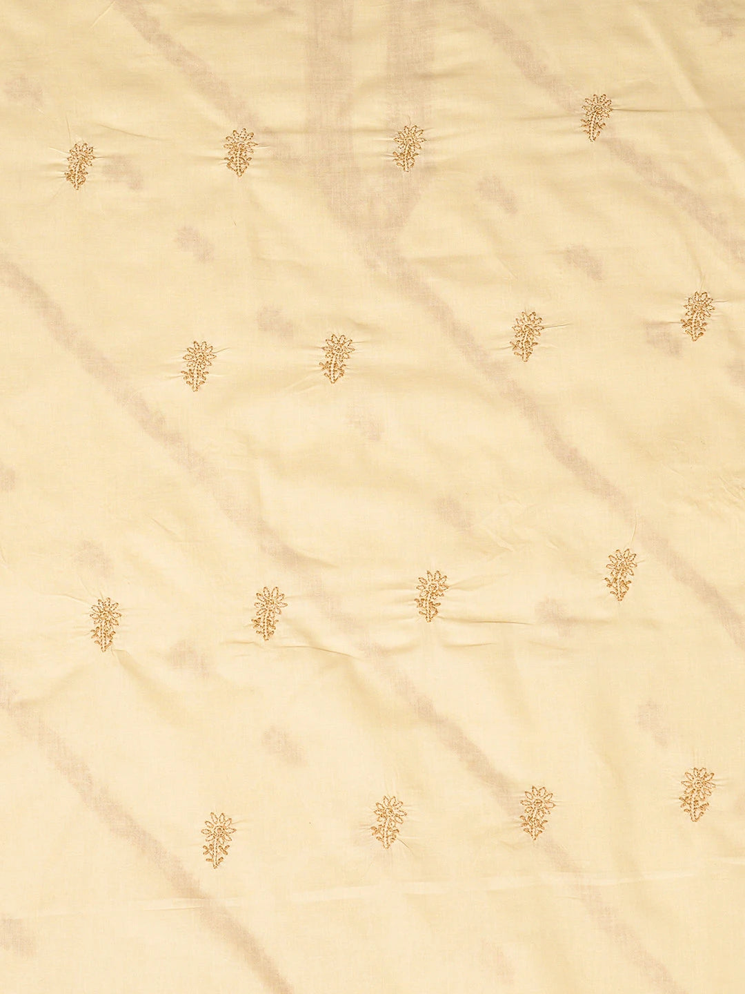Ada Hand Embroidered Fawn Cotton Lucknowi Chikankari Unstitched Men's Kurta Piece 01A812152