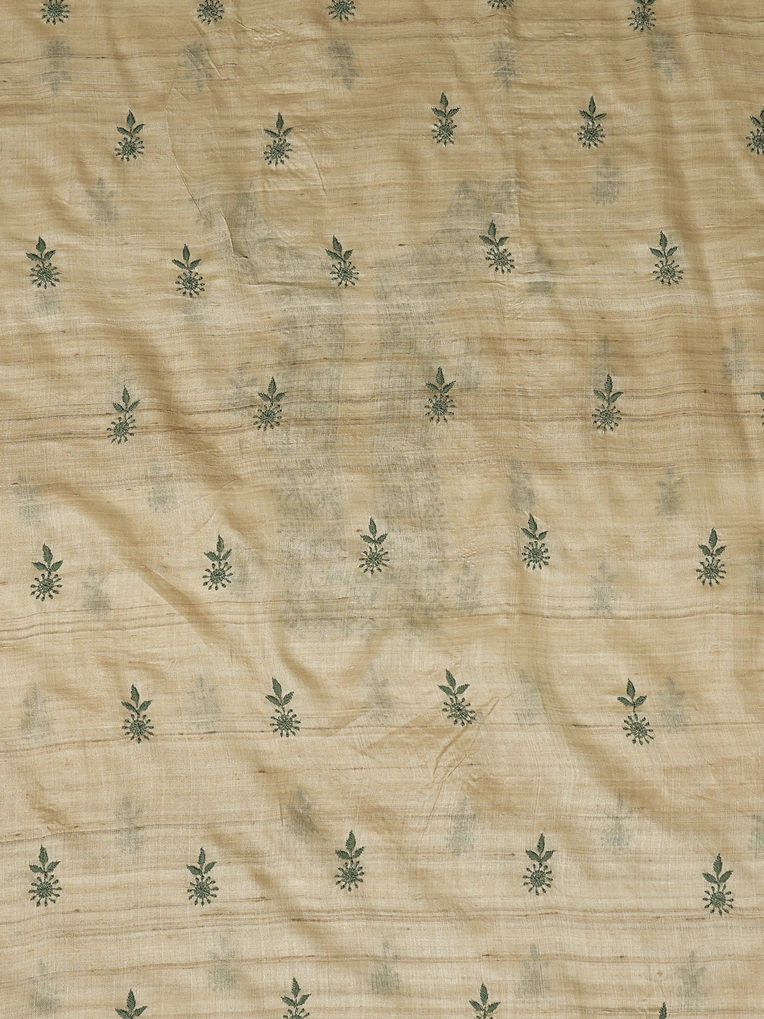 Ada Hand Embroidered Fawn Tussar Silk Lucknowi Chikankari Unstitched Men's Kurta Piece 01A708240