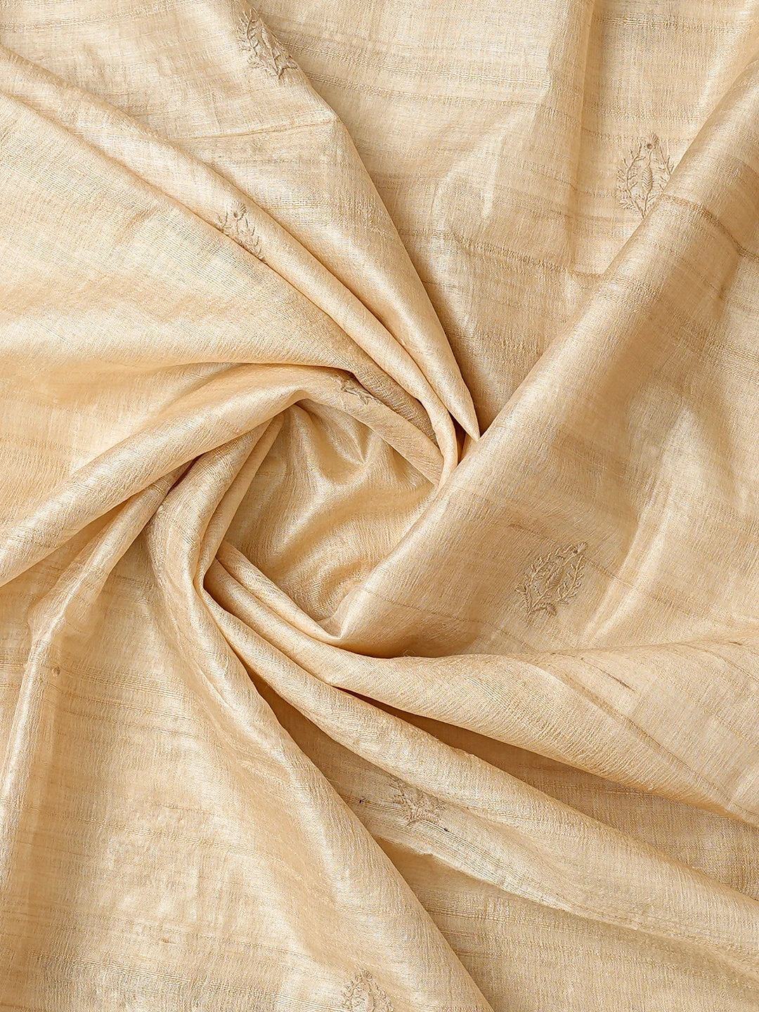 Ada Hand Embroidered Rust Tussar Silk Lucknowi Chikankari Unstitched Kurta Dupatta Set 01A836312