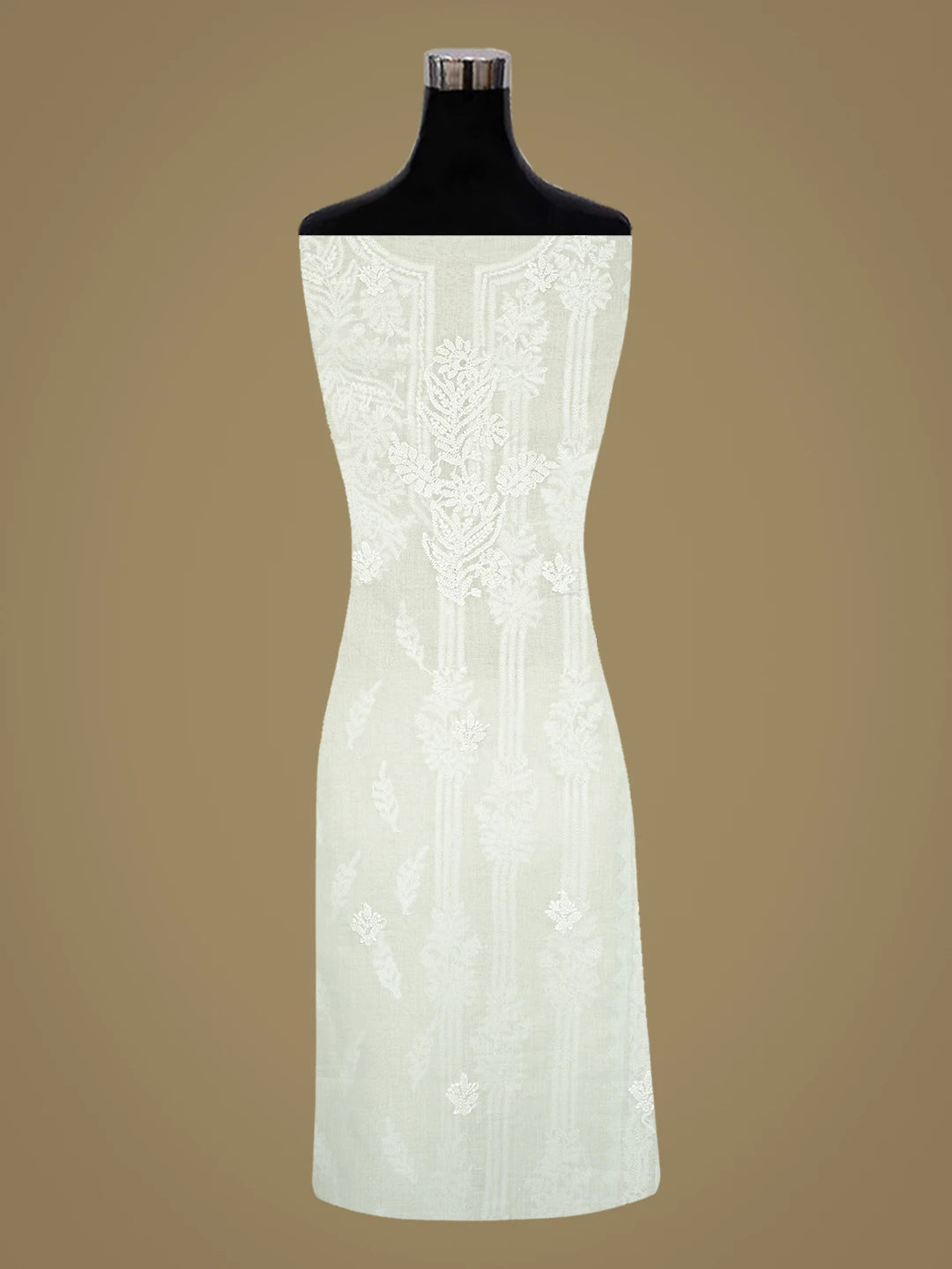 Ada Hand Embroidered Light Blue Cotton Lucknowi Chikankari Unstitched Suit Piece 01A836861