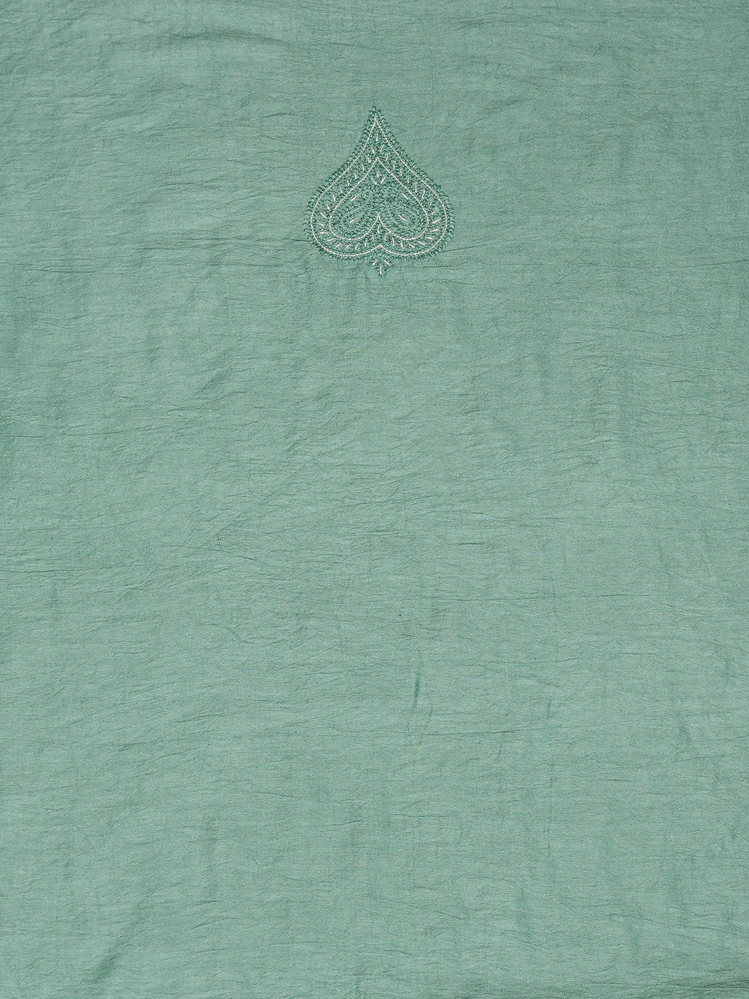 Ada Hand Embroidered Teal Green Chanderi Lucknowi Chikankari Unstitched Men's Kurta Piece With Cutdana Work 01A812604