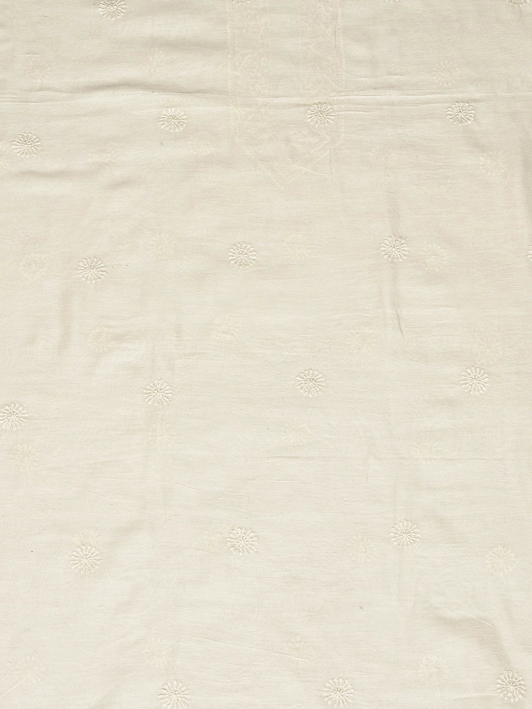 Ada Hand Embroidered White Chanderi Lucknowi Chikankari Unstitched Men's Kurta Piece 01A782001