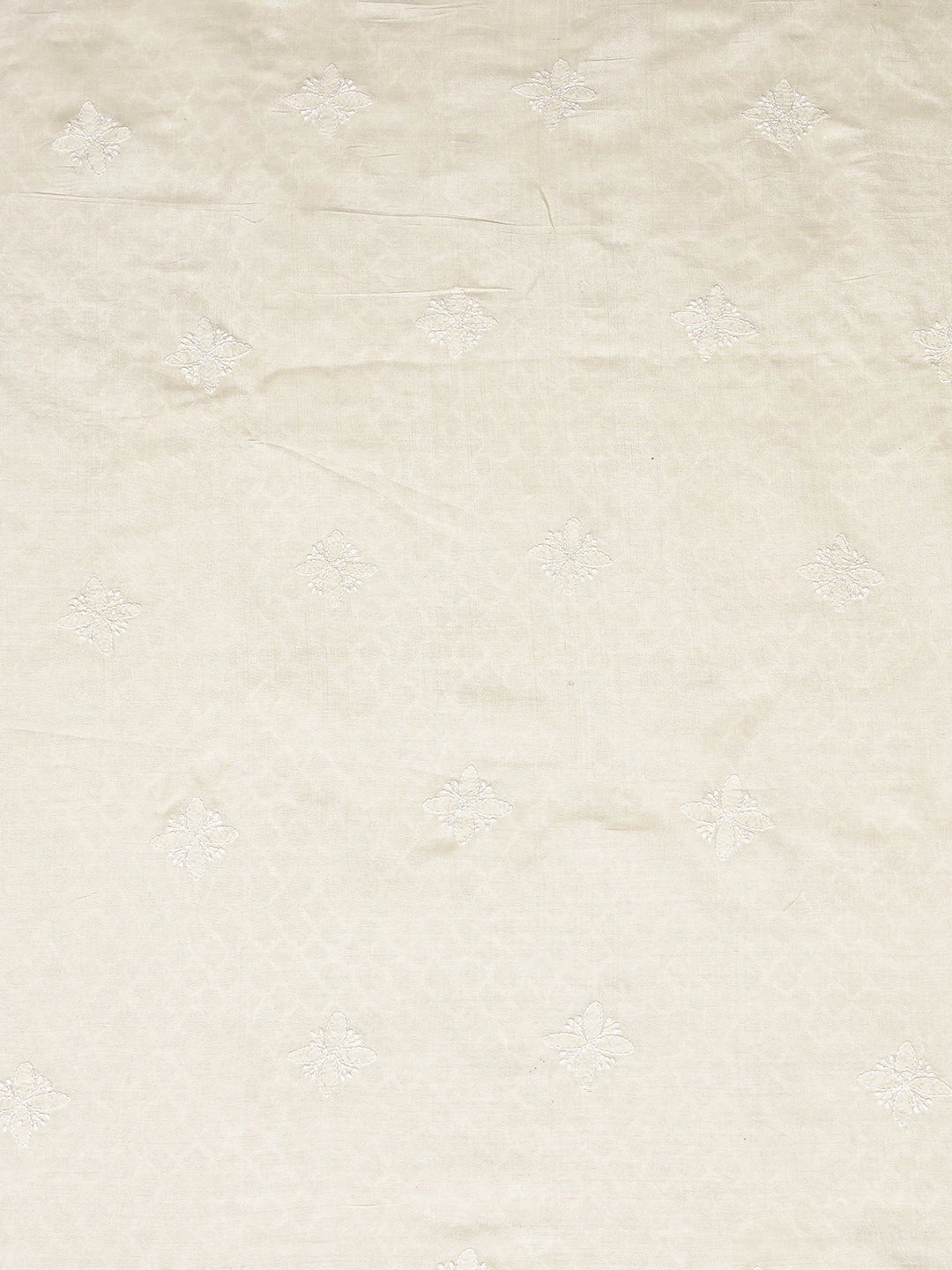 Ada Hand Embroidered Cream Silk Lucknowi Chikankari Unstitched Men's Kurta Piece 01A774824