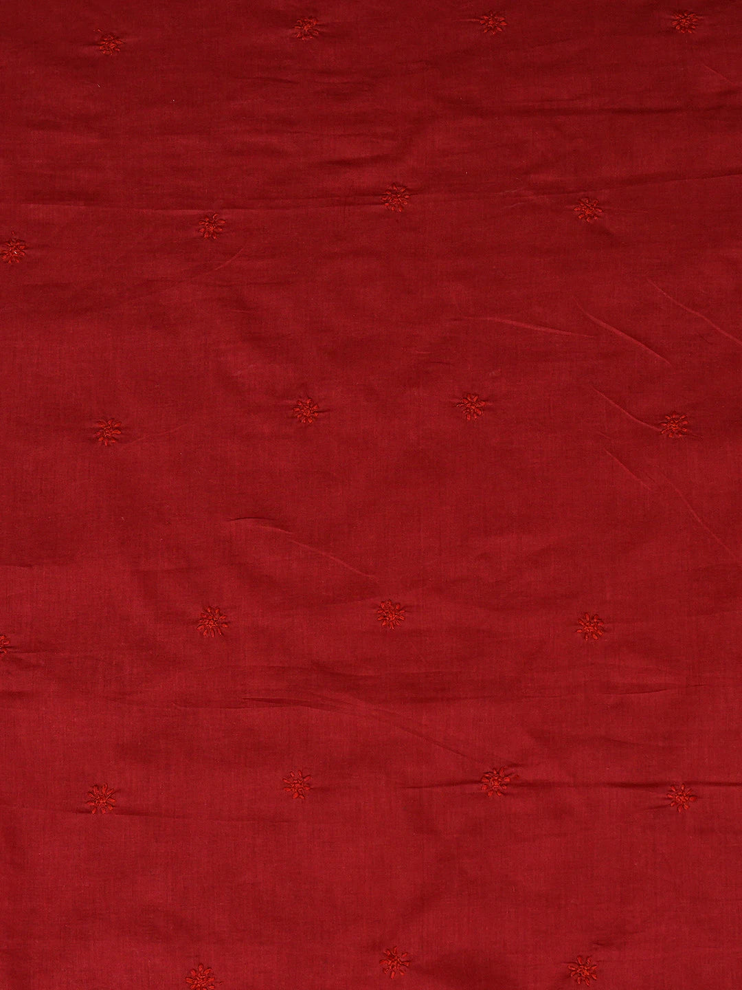 Ada Hand Embroidered Maroon Cotton Lucknowi Chikankari Unstitched Men's Kurta Piece 01A697124