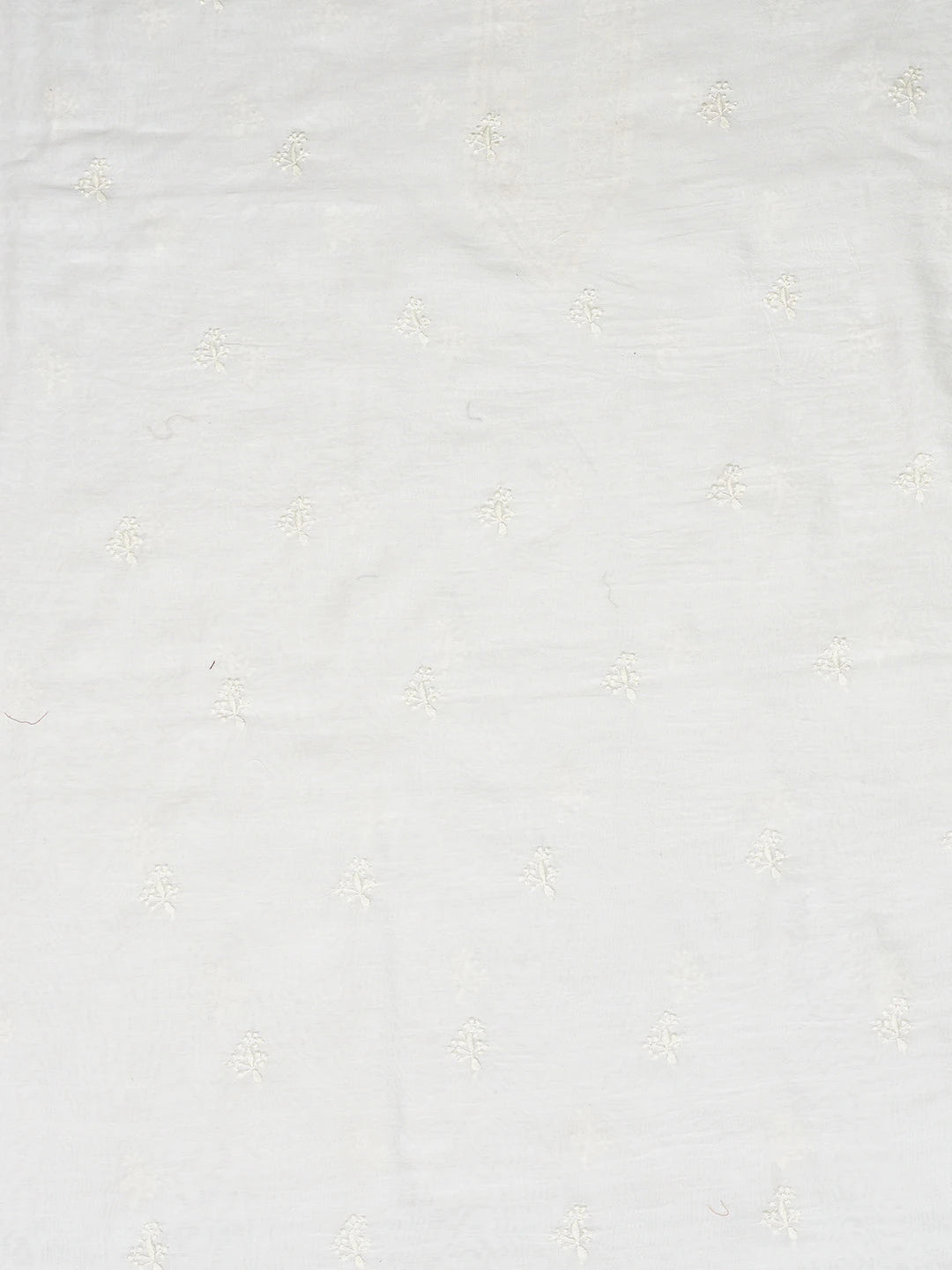 Ada Hand Embroidered White Chanderi Lucknowi Chikankari Unstitched Men's Kurta Piece 01A705333