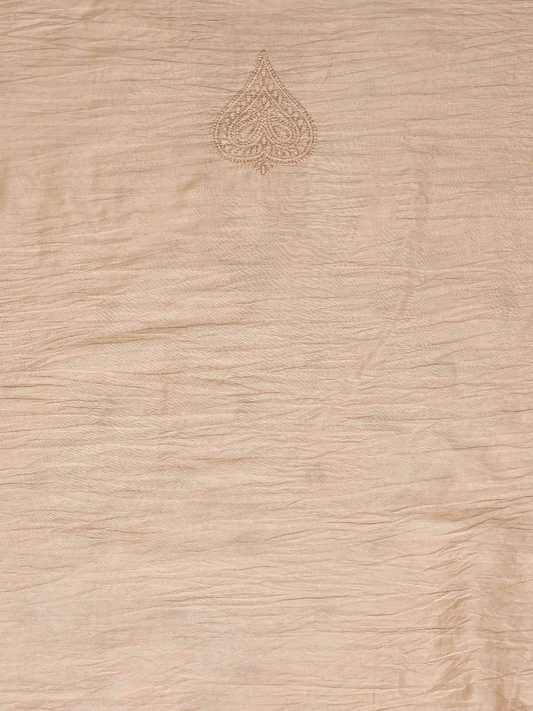 Ada Hand Embroidered Dusty Peach Chanderi Lucknowi Chikankari Unstitched Men's Kurta Piece 01A781994