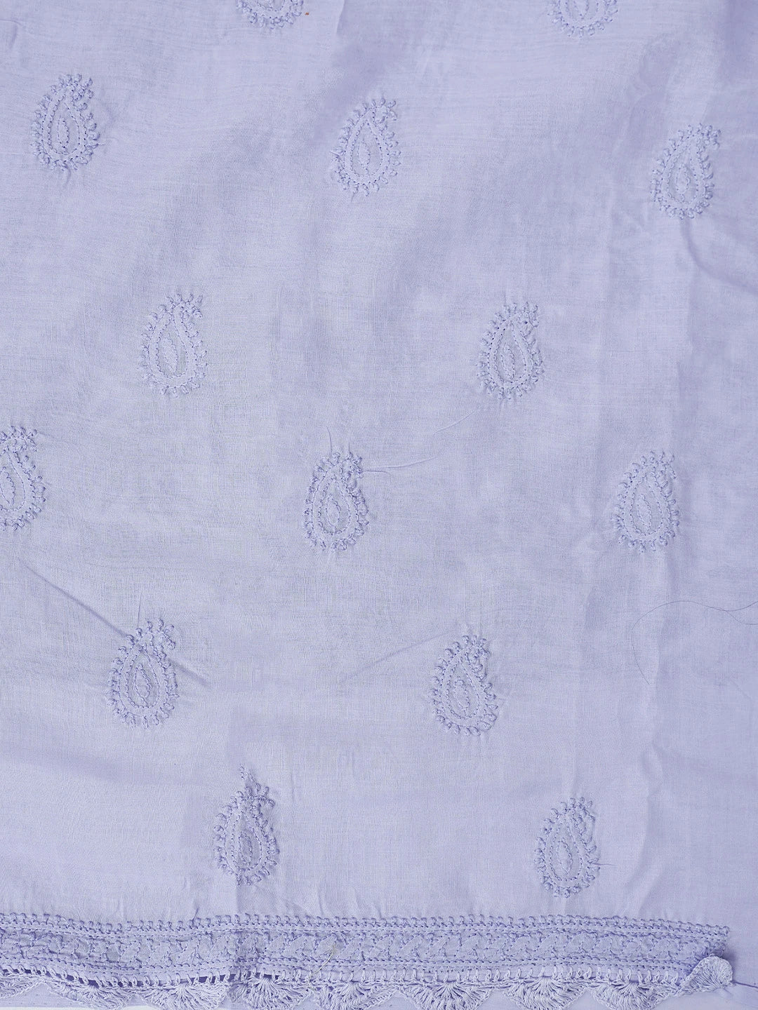 Ada Hand Embroidered Mauve Cotton Lucknowi Chikankari Unstitched Suit Piece With Mukaish Work 01A839590