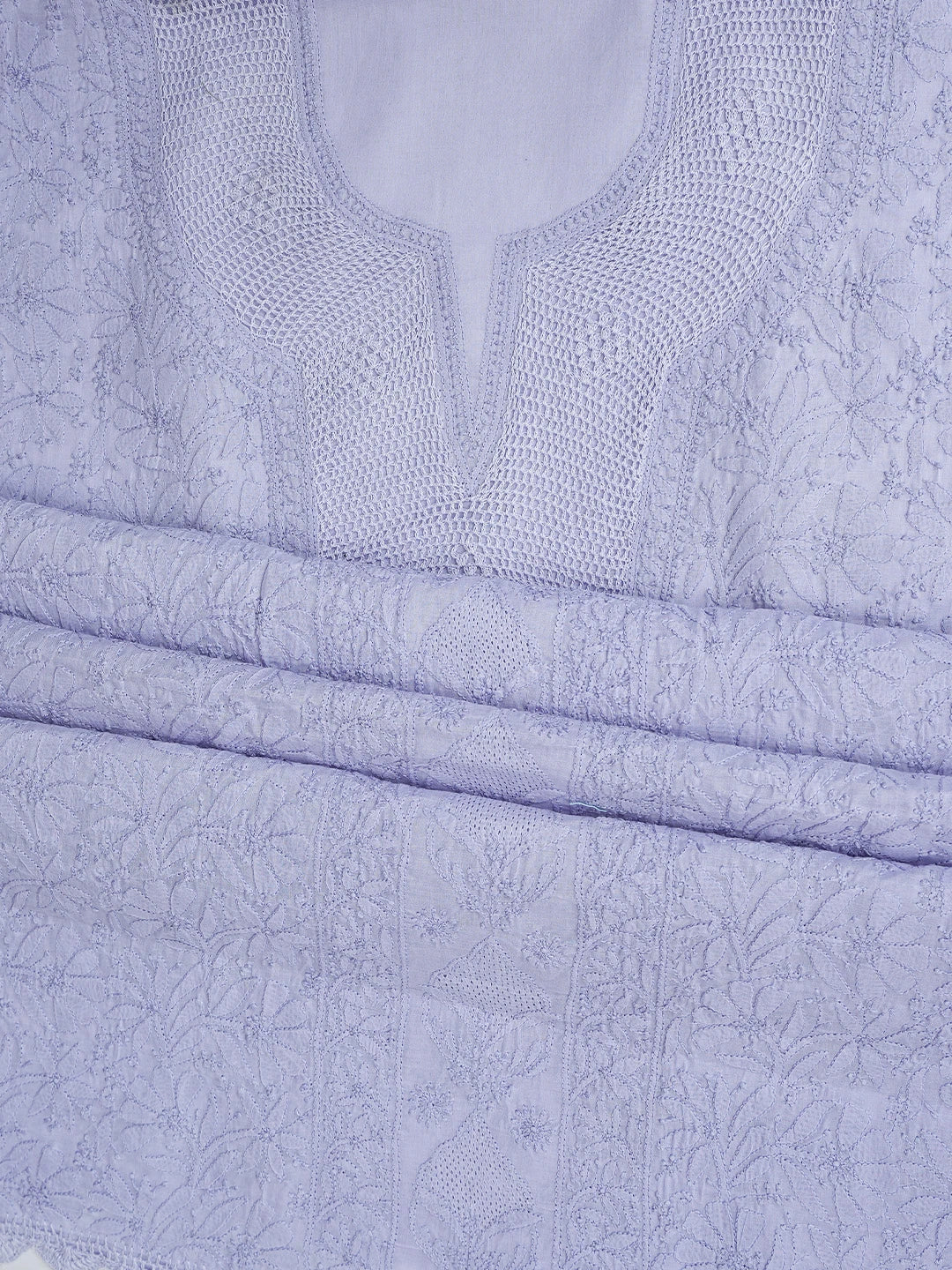 Ada Hand Embroidered Mauve Cotton Lucknowi Chikankari Unstitched Suit Piece With Mukaish Work 01A839590